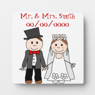 Plaque Photo marrant couple mariage, mme et m.