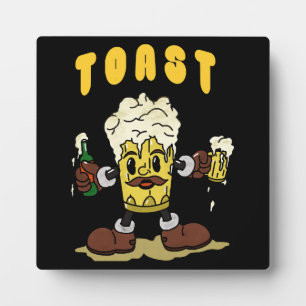 Plaque Photo Mascotte de toast à la bière
