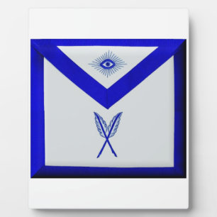Plaque Photo Masonic Secretary Apron