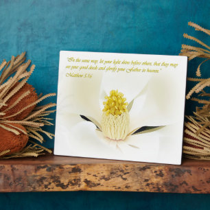 Plaque Photo Mathew 5:16 Inspirational