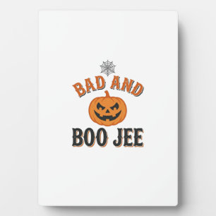 Plaque Photo Mauvais et Boo Jee Halloween Citrouille Graphique_