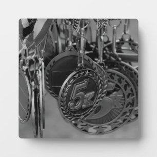 Plaque Photo Médailles de 5K Run photo B&W