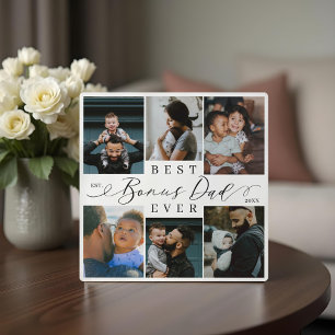 Plaque Photo Meilleur Bonus Papa jamais   Fête des pères 6 Coll