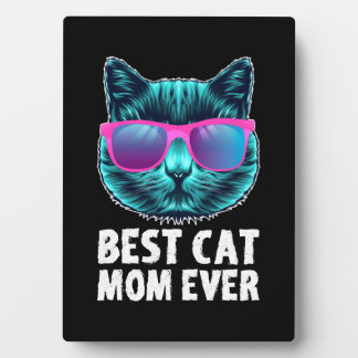 Plaque Photo Meilleur Chat Maman Jamais mignonne Lunettes Drôle