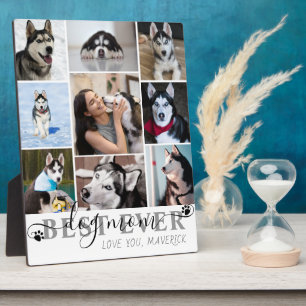 Plaque Photo Meilleur Chien Maman Jour Script 9 Photo Collage E
