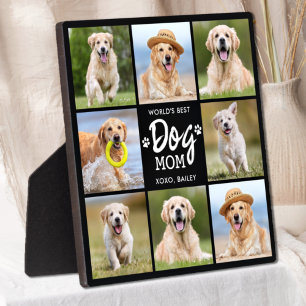 Plaque Photo Meilleur chien MOM personnalisé 8 photo Collage