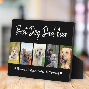 Plaque Photo Meilleur Chien Papa Jamais Pet 5 Photo Collage Noi