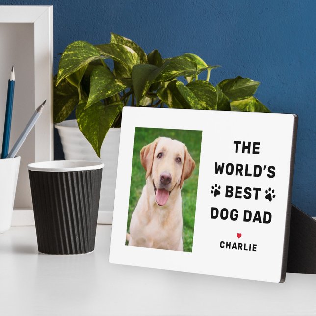 Plaque Photo Meilleur Chien Papa Photo Personnalisée Pet Lover (Créateur téléchargé)