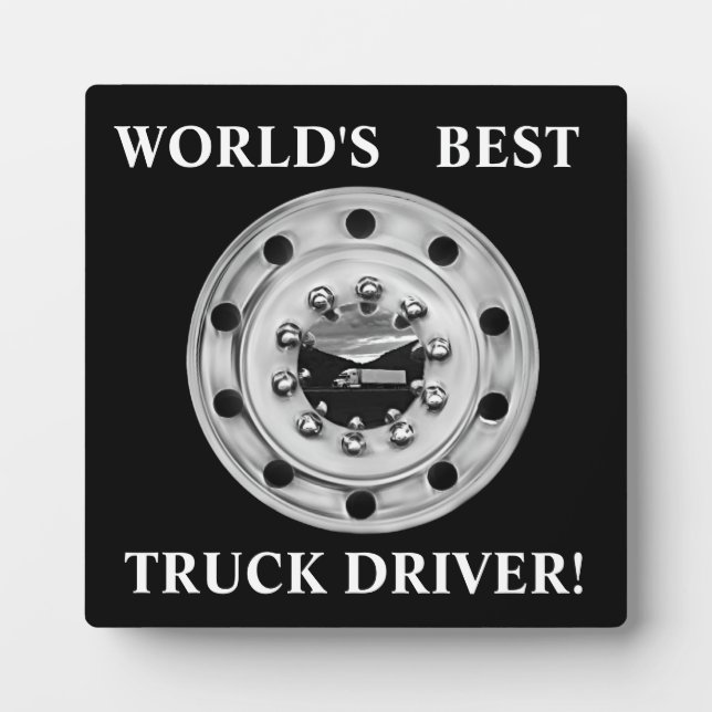 Plaque Photo Meilleur conducteur de camion au monde (Devant)
