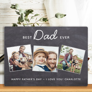 Plaque Photo Meilleur DAD jamais personnalisé 3 Fête des pères 
