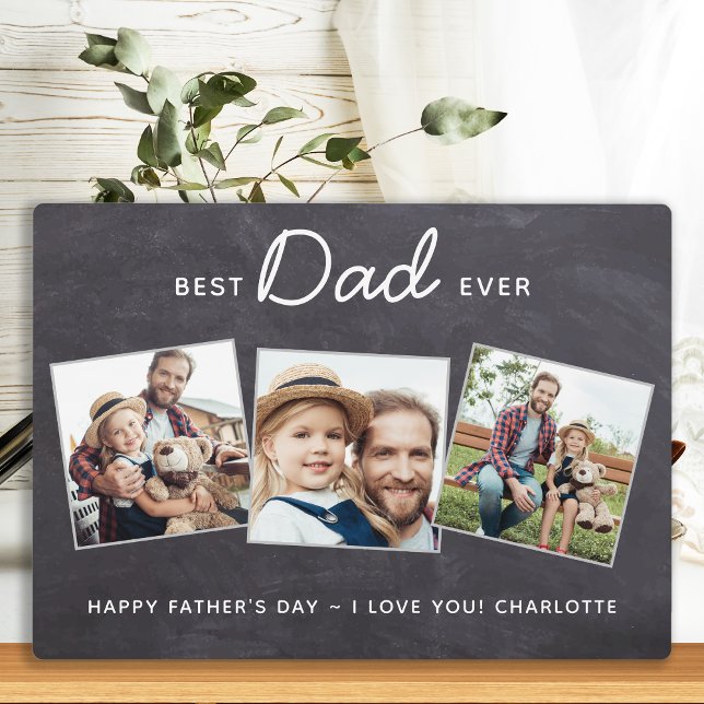 Plaque Photo Meilleur DAD jamais personnalisé 3 Fête des pères  (Créateur téléchargé)