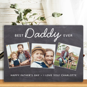 Plaque Photo Meilleur DADDY Jamais Personnalisé 3 Fête des père