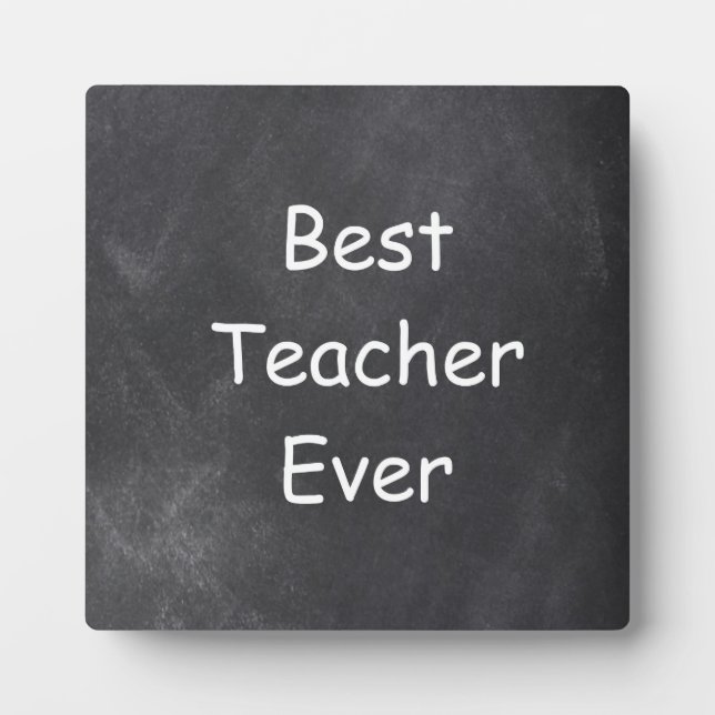 Plaque Photo Meilleur enseignant jamais Chalkboard Design Idée  (Devant)
