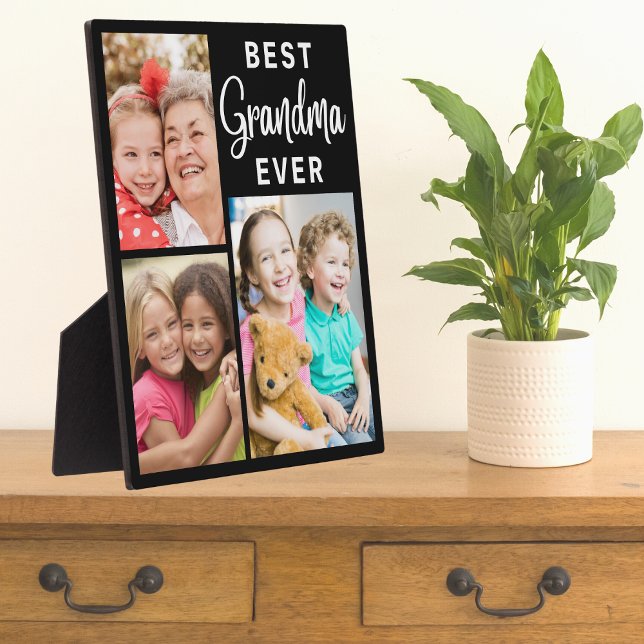 Plaque Photo Meilleur Grand-Mère Jamais Grand-Enfants 3 Photo C (Créateur téléchargé)