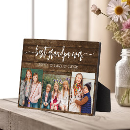 Plaque Photo Meilleur grand-père grand-enfants Wood Photo Colla