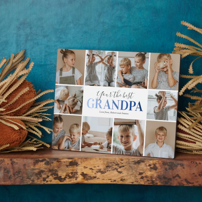 Plaque Photo Meilleur Grand-Père Photo (Côté)