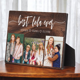 Plaque Photo Meilleur Lola Ever Wood Grandchildren Photo Collag