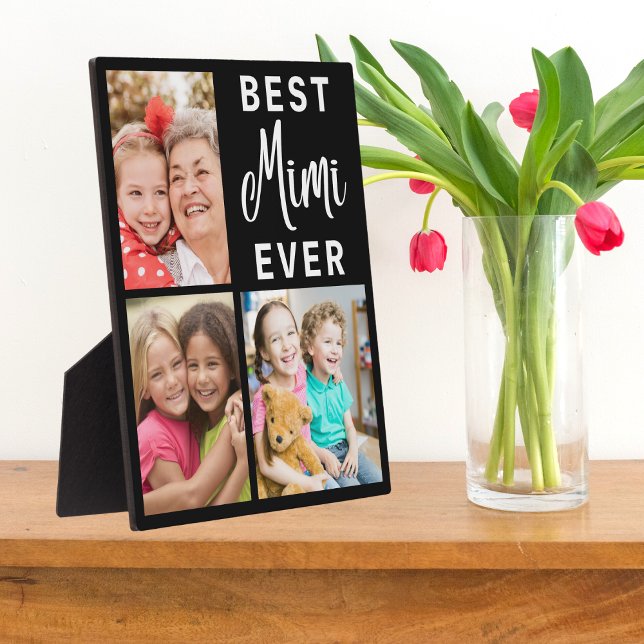 Plaque Photo Meilleur Mimi Ever Grandkids 3 Photo Collage (Créateur téléchargé)