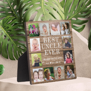 Plaque Photo Meilleur Oncle Ever 12 Collage photo Bois personna