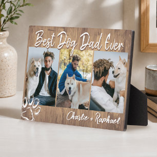 Plaque Photo Meilleur Papa Chien Ever Collage Photo Fête des Pè