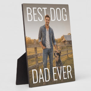 Plaque Photo Meilleur Papa Chien Ever PhotoPop