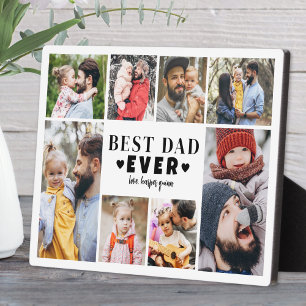 Plaque Photo Meilleur Papa Collage de Photos