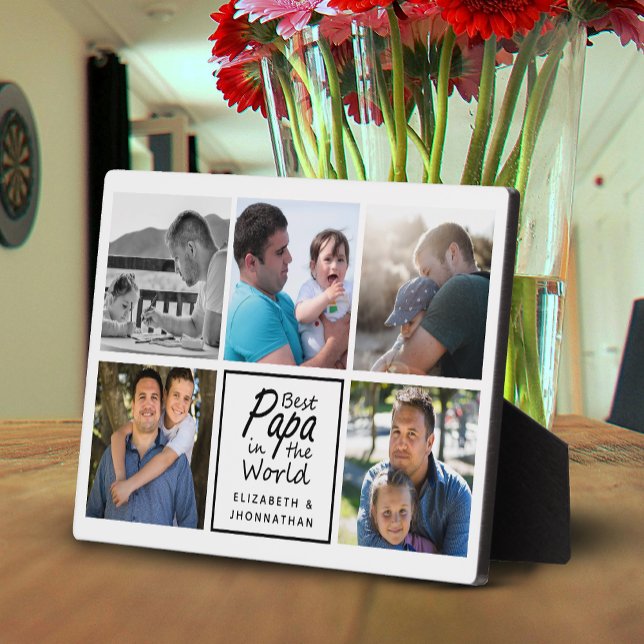 Plaque Photo Meilleur Papa dans le monde Fête des pères photo C (Créateur téléchargé)