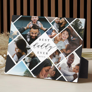 Plaque Photo Meilleur Papa de Tous les Temps Cadeau de Collage