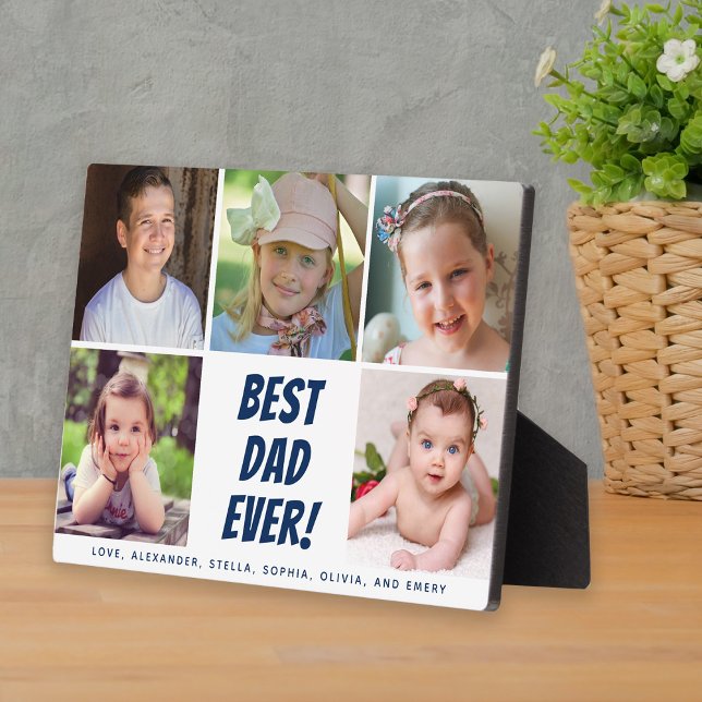 Plaque Photo Meilleur papa Ever 5 Photos Famille (Créateur téléchargé)