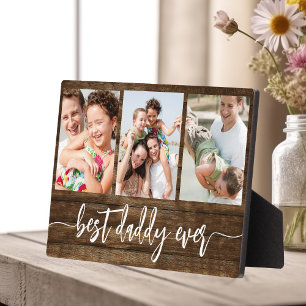Plaque Photo Meilleur papa Ever Fête des pères en bois Photo Co