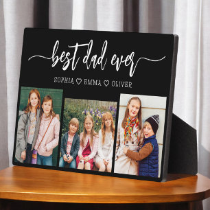 Plaque Photo Meilleur papa jamais - Fête des pères photo Collag