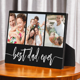 Plaque Photo Meilleur papa jamais - Fête des pères photo Collag