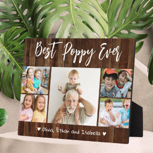 Plaque Photo Meilleur Pavot Jamais Petits-Enfants 5 Photo Colla