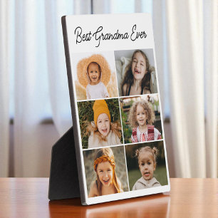 Plaque Photo Meilleure Grand-Mère Personnalisé Collage de 6 Pho