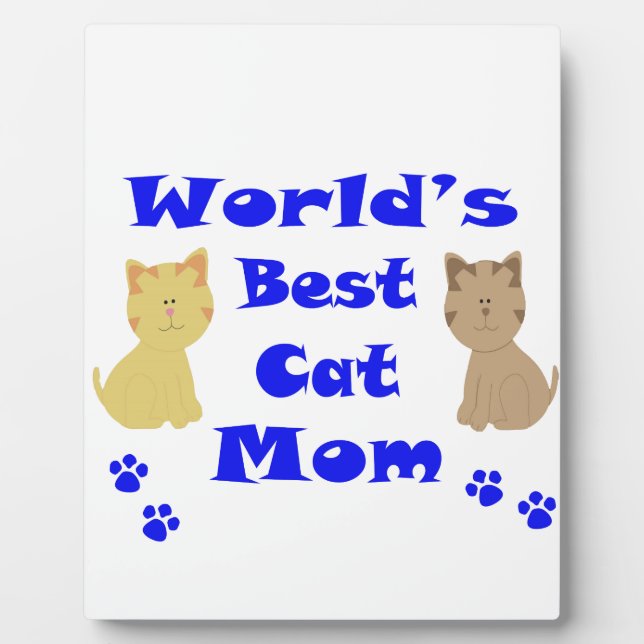 Plaque Photo Meilleure maman de chat du monde (Devant)