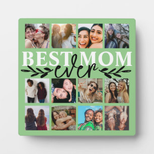 Plaque Photo Meilleure Maman Jamais Green Photo Collage Calligr