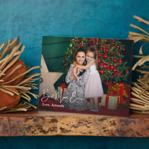Plaque Photo Meilleure maman jamais simple photo personnalisée