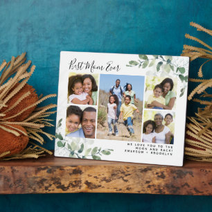 Plaque Photo Meilleure Mère Collage Photo Eucalyptus