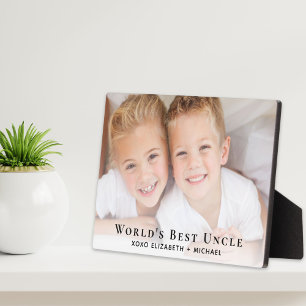 Plaque Photo Meilleure photo d'oncle au monde