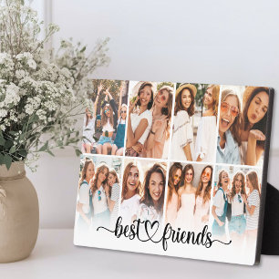 Plaque Photo Meilleures Amies Collage de Photos