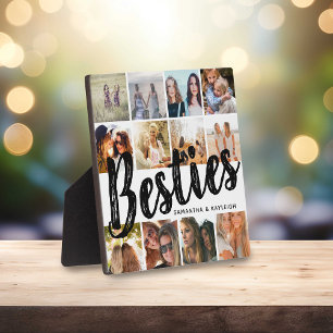 Plaque Photo MEILLEURES AMIES, Collage de photos & Noms   BFF