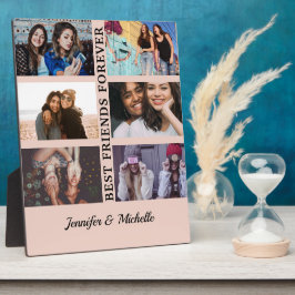 Plaque Photo Meilleurs amis noms personnalisés et 6 photo colla