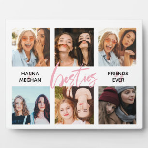 Plaque Photo Meilleurs amis Photo collage beties roses