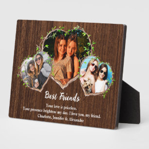 Plaque Photo Meilleurs amis Photos personnalisées et message d'
