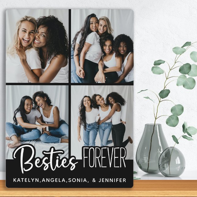 Plaque Photo Meilleurs amis pour toujours Personnalisé 4 Photo  (Créateur téléchargé)