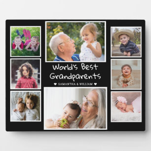 Plaque Photo Meilleurs grands-parents du monde 8 photo Collage 