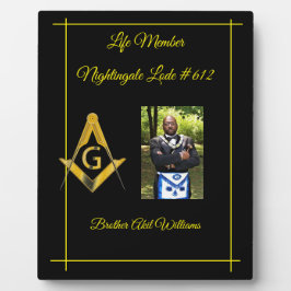 Plaque Photo Membre de Freemason Life
