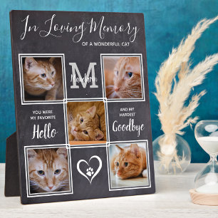 Plaque Photo Mémoire d'amour Personnalisé Chat Pet Photo Memori
