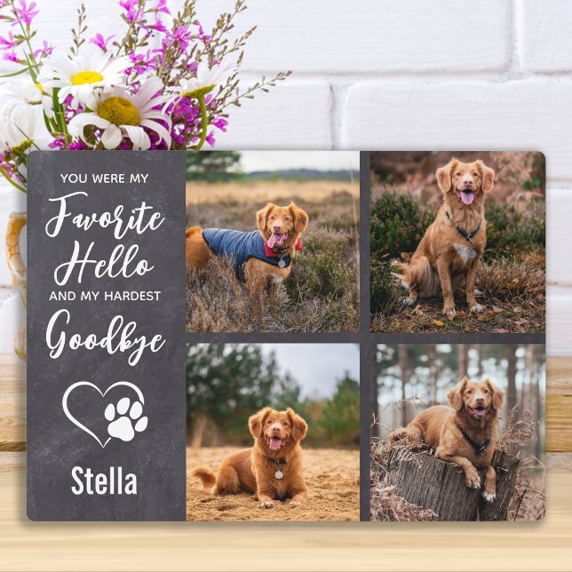 Plaque Photo Mémoire de chien Sympathie Perte d'animal de compa (Créateur téléchargé)