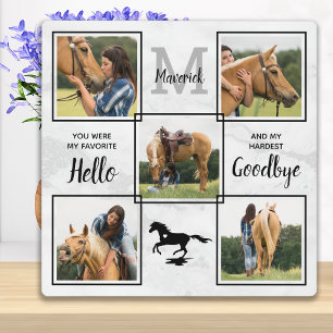 Plaque Photo Mémoire Personnalisée pour Cheval de Compagnie 5 P
